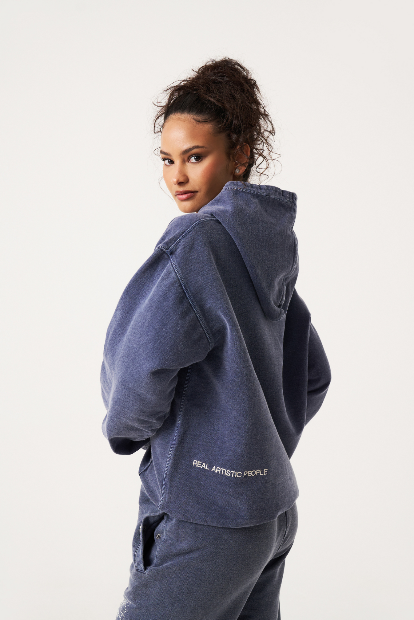 Sweat à Capuche Femme Oversize Strass Streetwear Casual Urbain - Hiverline