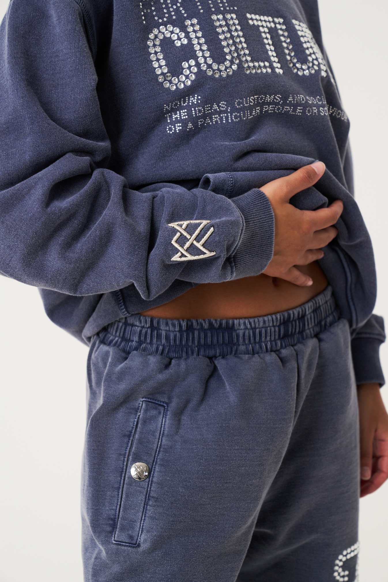 Sweat à Capuche Femme Oversize Strass Streetwear Casual Urbain - Hiverline