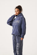 Sweat à Capuche Femme Oversize Strass Streetwear Casual Urbain - Hiverline