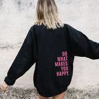 Sweat à Capuche Oversize Femme Long Imprimé Casual Streetwear Hiver - Hiverline