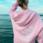 Sweat à Capuche Oversize Femme Long Imprimé Casual Streetwear Hiver - Hiverline