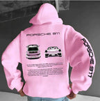 Sweat à Capuche Unisexe Imprimé Voiture de Sport Porsche 911 GT3 RS Streetwear Casual - Hiverline