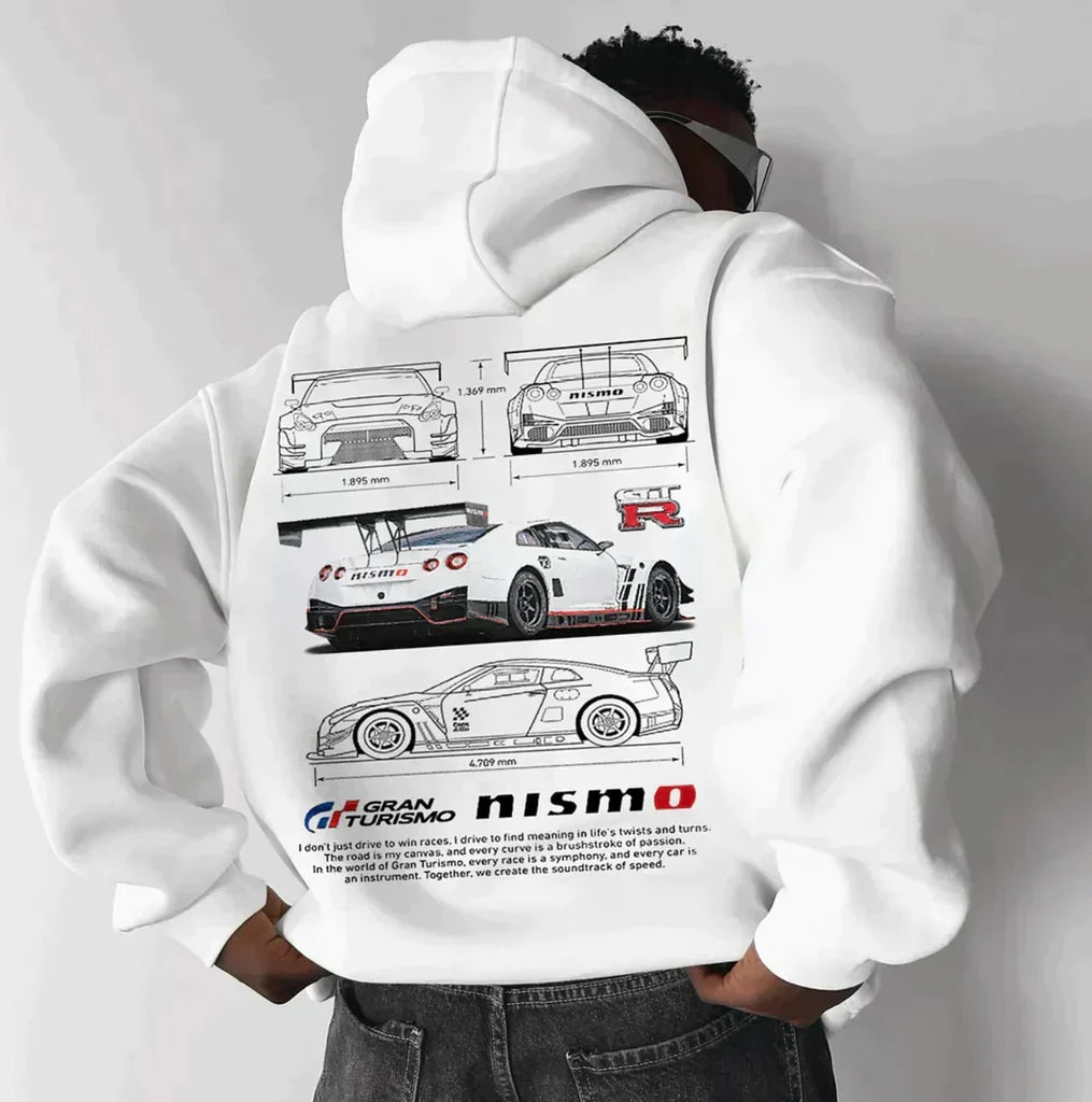 Sweat à Capuche Unisexe Imprimé Voiture de Sport Porsche 911 GT3 RS Streetwear Casual - Hiverline