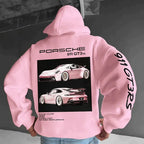 Sweat à Capuche Unisexe Imprimé Voiture de Sport Porsche 911 GT3 RS Streetwear Casual - Hiverline