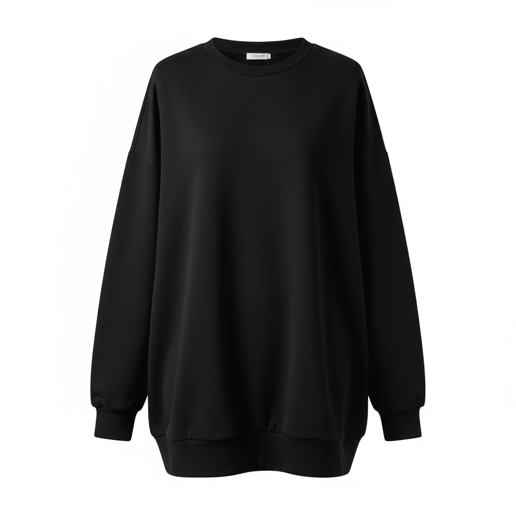 Sweat Femme Oversize Col Rond Long Pull Décontracté Casual Quotidien - Hiverline