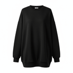 Sweat Femme Oversize Col Rond Long Pull Décontracté Casual Quotidien - Hiverline