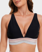 Bikini Deux Pièces Femme Taille Haute Gainante Colorblock Froncé Bretelles Réglables Coques Plage Piscine Vacances Été – Colorina