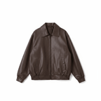Veste en Cuir PU Femme Coupe Oversize Bomber Casual Automne Hiver - Hiverline