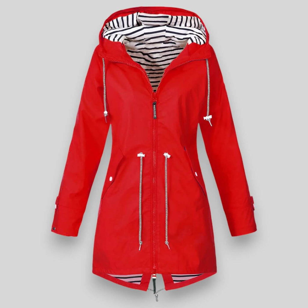 Veste Femme à Capuche Zippée avec Cordon de Serrage - Hiverline