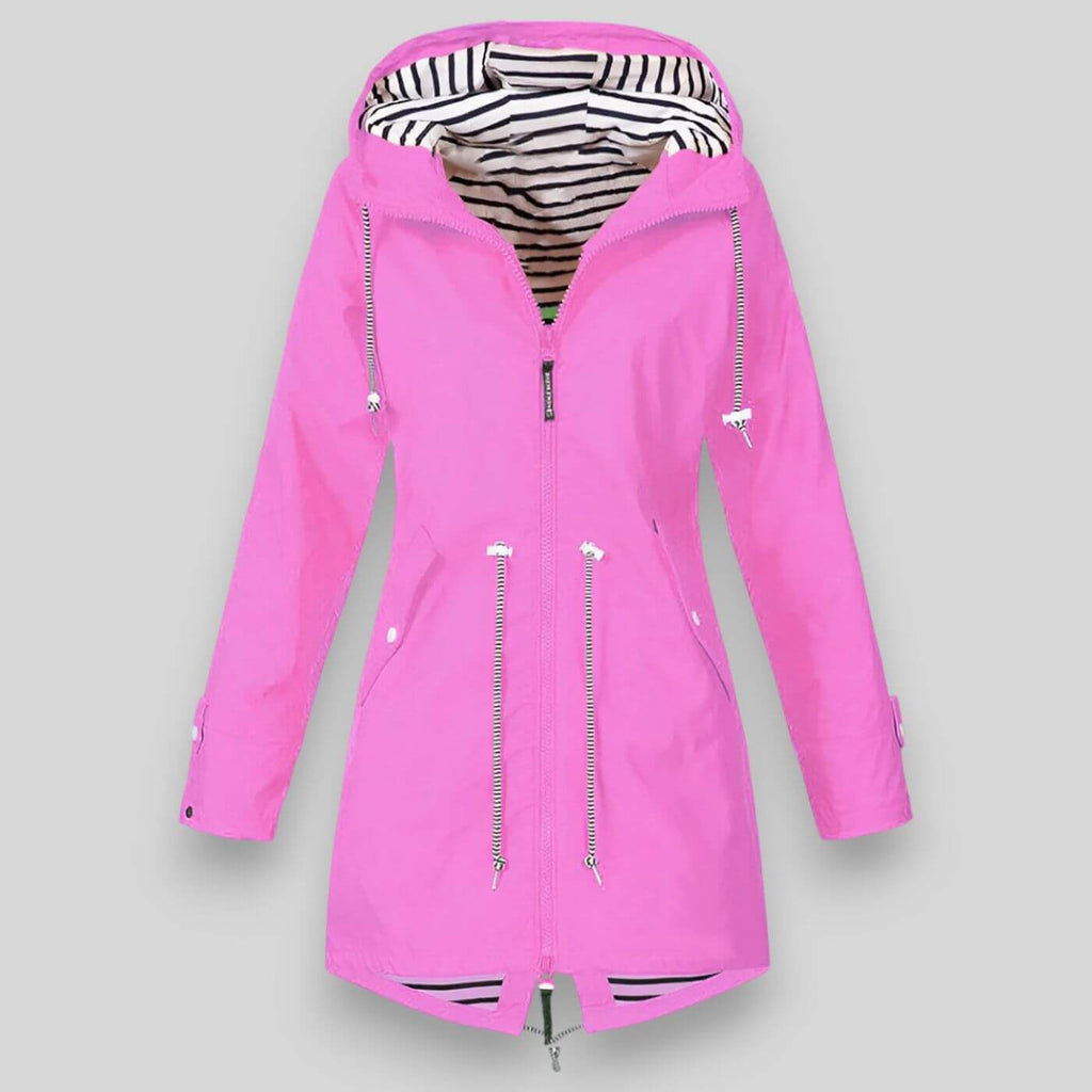 Veste Femme à Capuche Zippée avec Cordon de Serrage - Hiverline