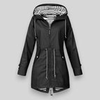 Veste Femme à Capuche Zippée avec Cordon de Serrage - Hiverline
