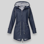 Veste Femme à Capuche Zippée avec Cordon de Serrage - Hiverline