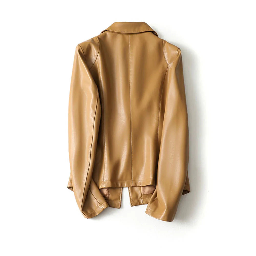 Veste Femme à Col Revers Cranté et un Bouton de Fermeture - Hiverline
