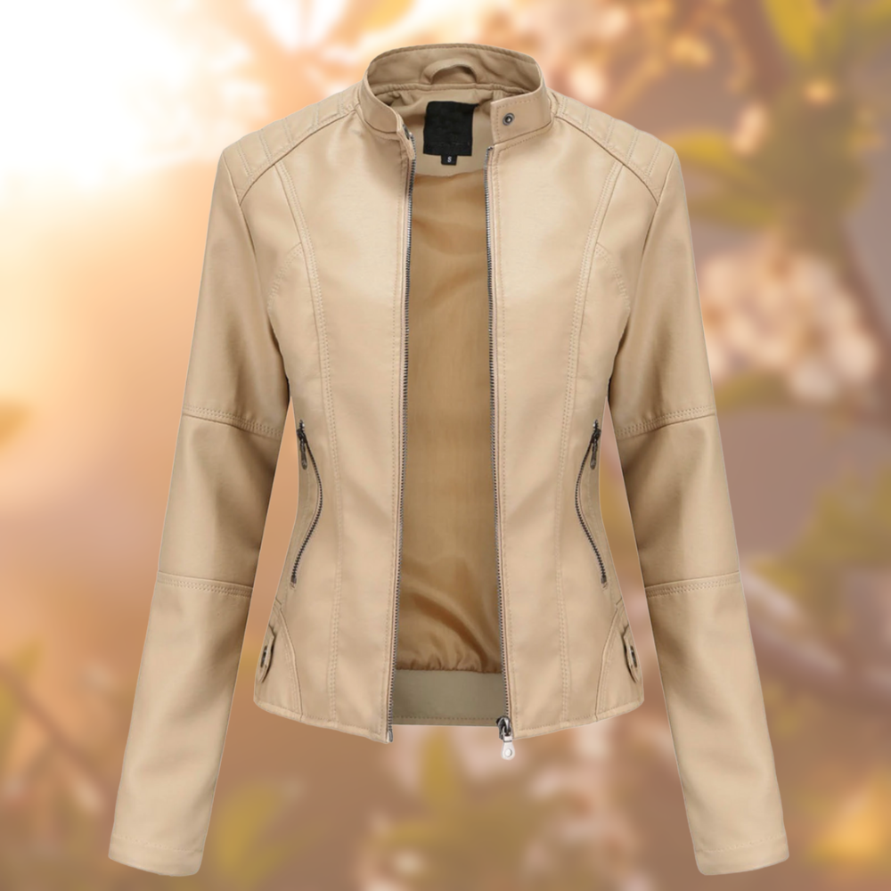 Veste Femme Col Montant à Fermeture Éclair et Poches Zippées - Hiverline
