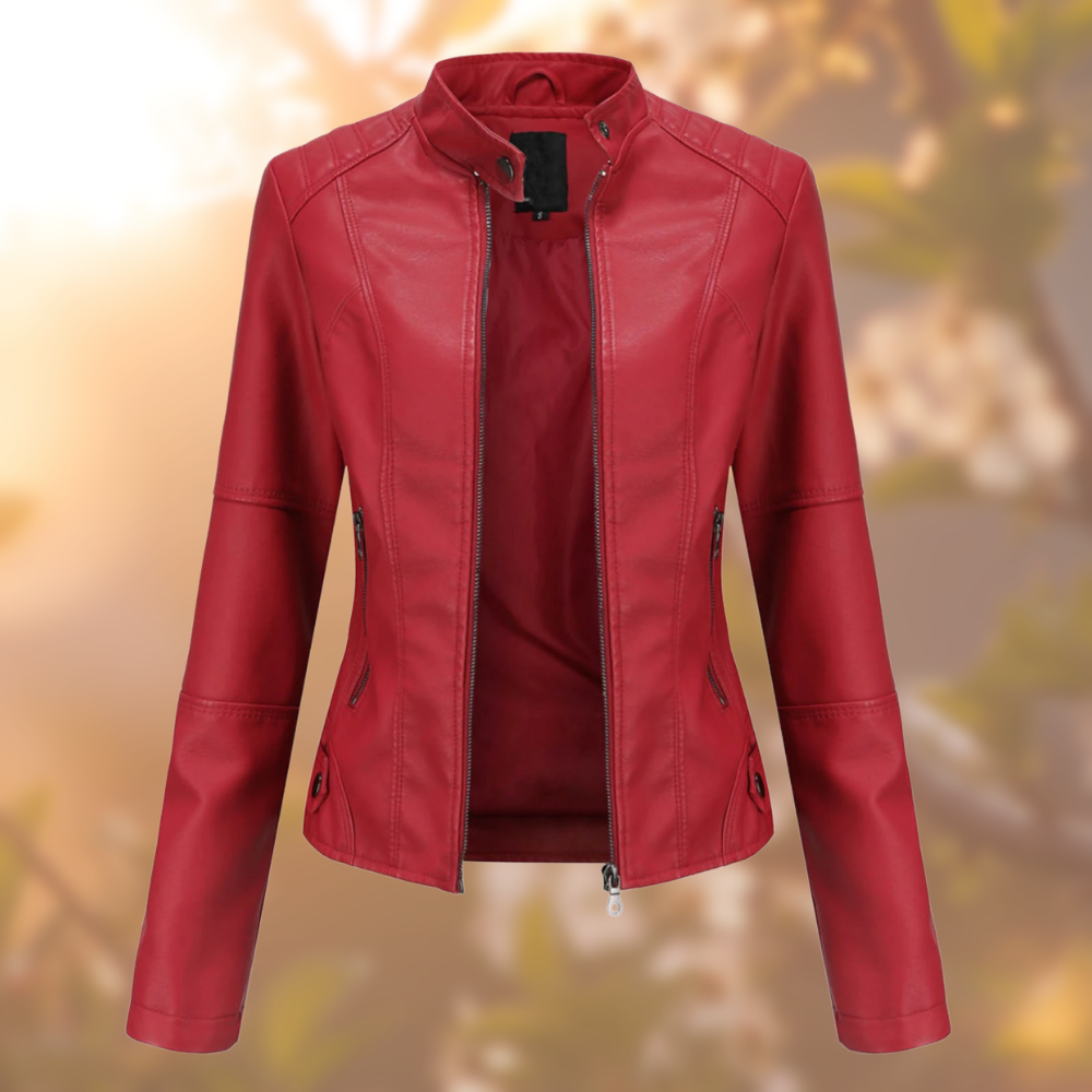 Veste Femme Col Montant à Fermeture Éclair et Poches Zippées - Hiverline