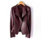 Veste Femme Courte à Col Cranté Évasé et Fermeture Éclair - Hiverline