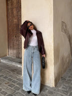 Veste Femme Courte Oversize à Fermeture Éclair - Hiverline