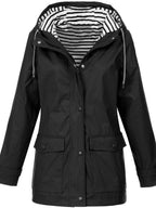 Veste Femme Imperméable à Capuche Coupe-Vent Randonnée Outdoor Légère - Hiverline