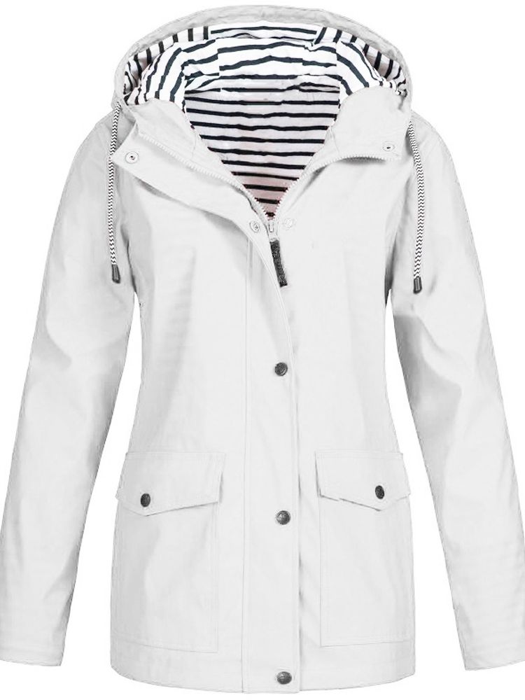Veste Femme Imperméable à Capuche Coupe-Vent Randonnée Outdoor Légère - Hiverline