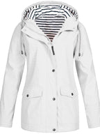 Veste Femme Imperméable à Capuche Coupe-Vent Randonnée Outdoor Légère - Hiverline