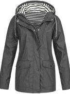 Veste Femme Imperméable à Capuche Coupe-Vent Randonnée Outdoor Légère - Hiverline
