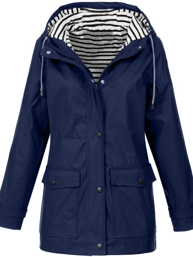 Veste Femme Imperméable à Capuche Coupe-Vent Randonnée Outdoor Légère - Hiverline