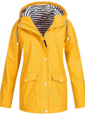 Veste Femme Imperméable à Capuche Coupe-Vent Randonnée Outdoor Légère - Hiverline