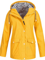Veste Femme Imperméable à Capuche Coupe-Vent Randonnée Outdoor Légère - Hiverline