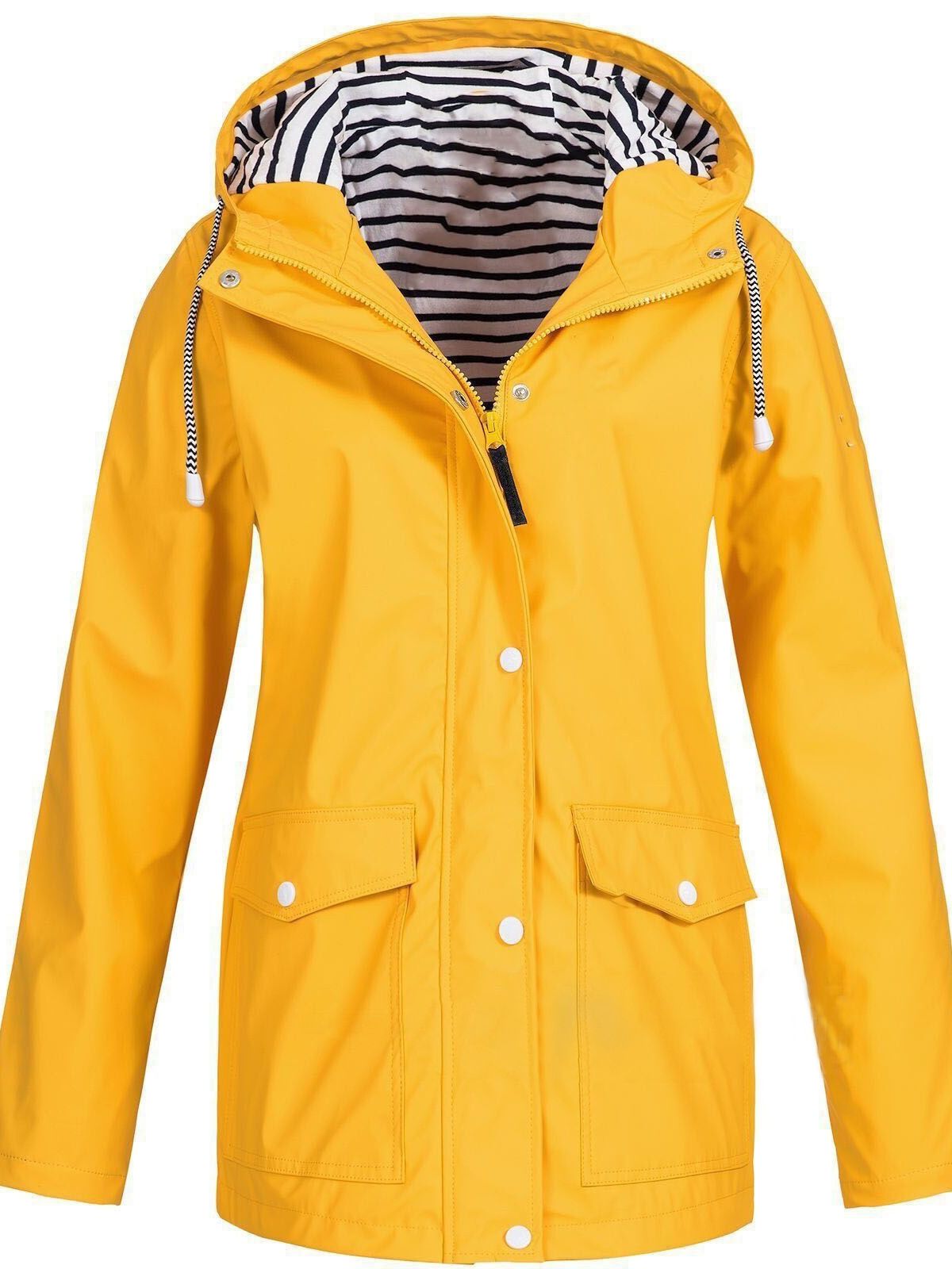 Veste Femme Imperméable à Capuche Coupe-Vent Randonnée Outdoor Légère - Hiverline