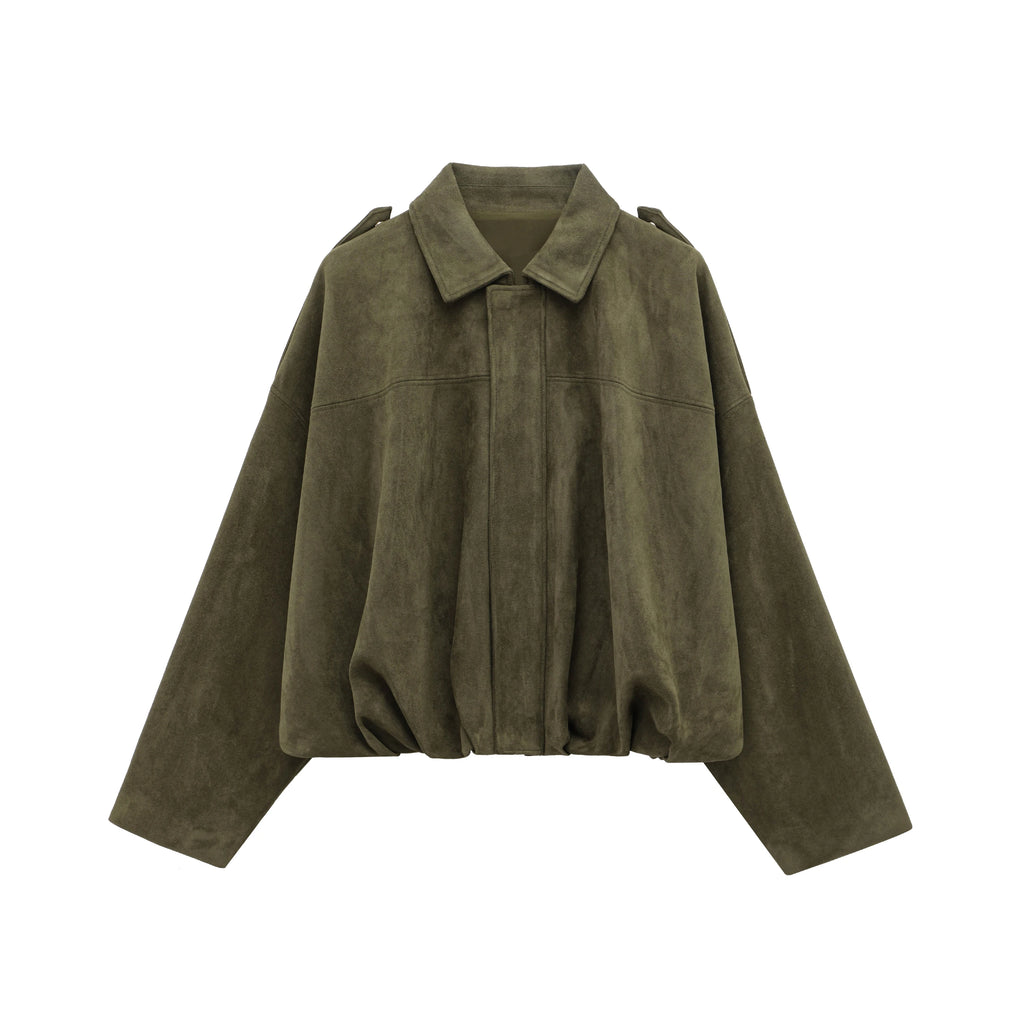 Veste Femme Oversize à Col Rabattu et Fermeture Zippée - Hiverline