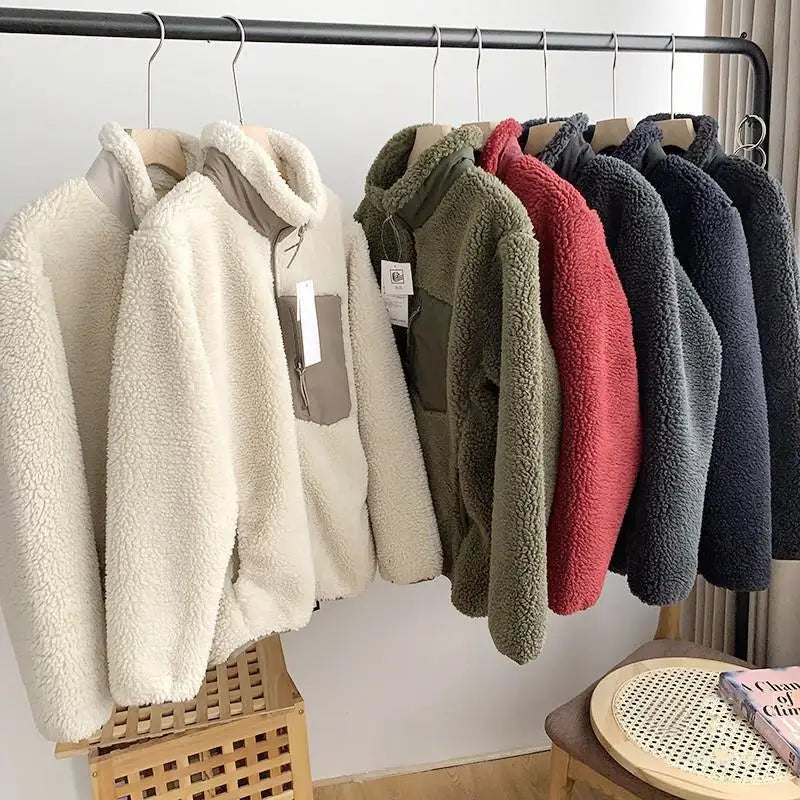 Veste Femme Teddy Sherpa Zippée Col Montant Hiver Casual Oversize - Hiverline