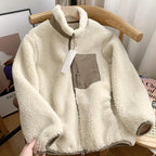 Veste Femme Teddy Sherpa Zippée Col Montant Hiver Casual Oversize - Hiverline
