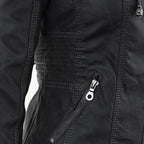 Veste Femme Zippée à Capuche Moto Biker Casual Automne Hiver - Hiverline