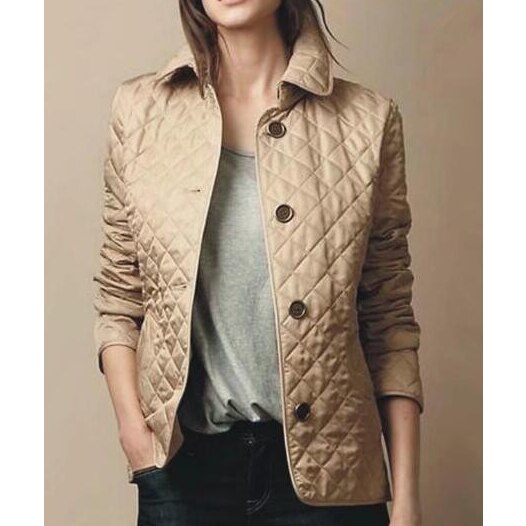 Veste Matelassée Femme à Col Chemise et Boutonnage Simple - Hiverline