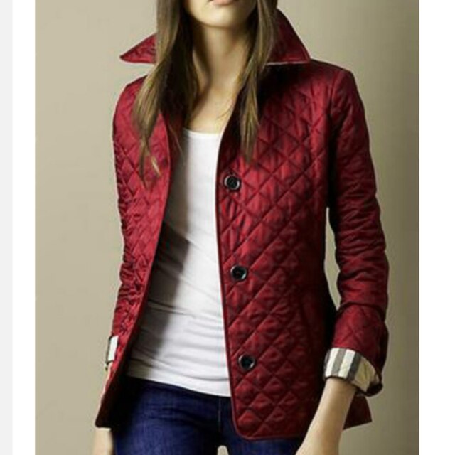 Veste Matelassée Femme à Col Chemise et Boutonnage Simple - Hiverline