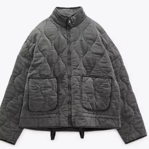 Veste Matelassée Femme Col Montant Zippée Légère Hiver Casual - Hiverline