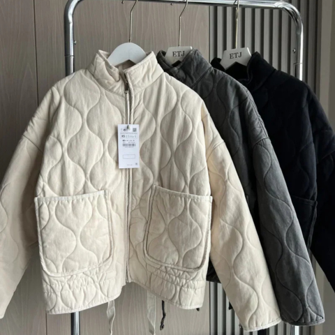 Veste Matelassée Femme Col Montant Zippée Légère Hiver Casual - Hiverline