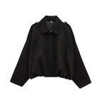 Veste pour Femme Oversize à Col Chemise et Fermeture Éclair - Hiverline