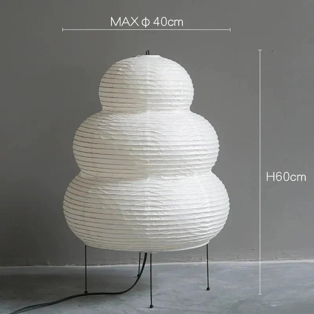 Lampe sur Pied Wabi-Sabi en Papier de Riz | Création Artistique