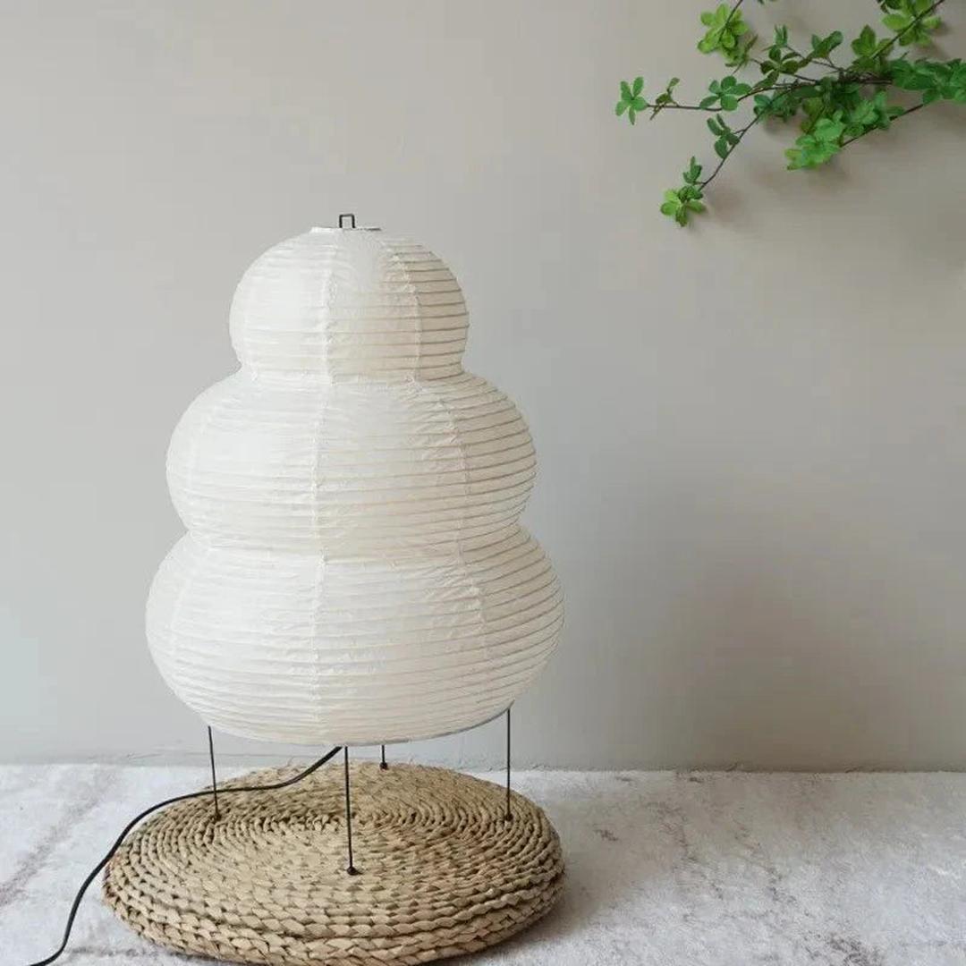 Lampe sur Pied Wabi-Sabi en Papier de Riz | Création Artistique