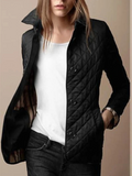 Veste Matelassée Femme Col Revers Légère Casual Automne Hiver