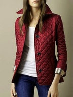 Veste Matelassée Femme Col Revers Légère Casual Automne Hiver