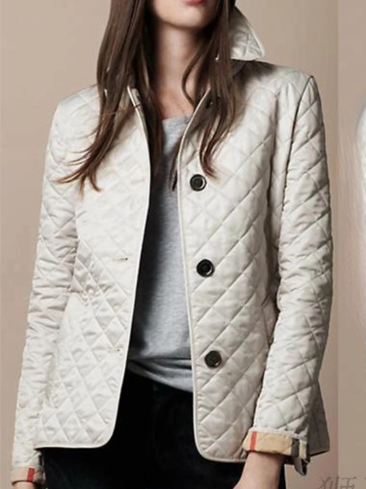 Veste Matelassée Femme Col Revers Légère Casual Automne Hiver